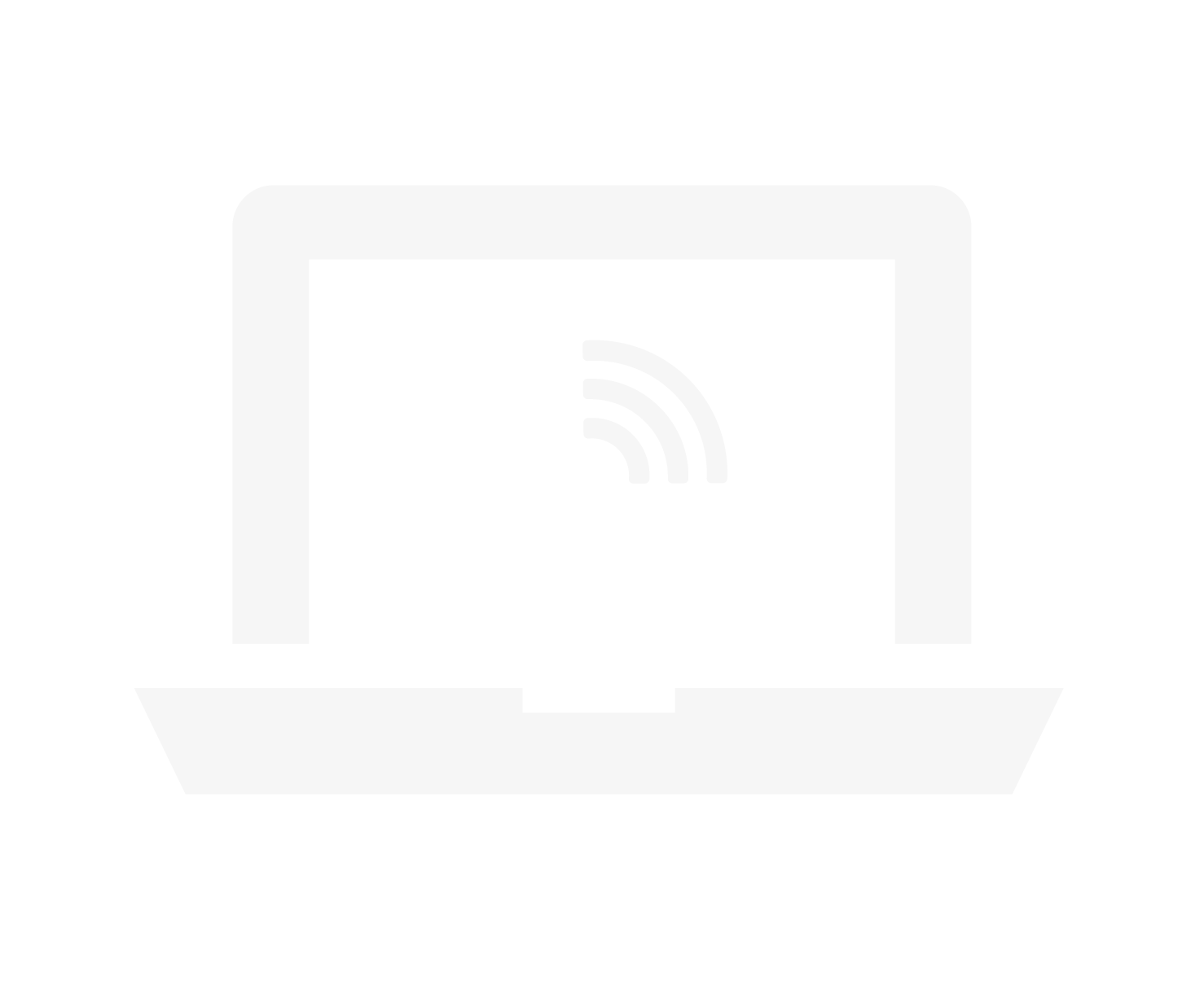 comupter icon wifi symbol in screen